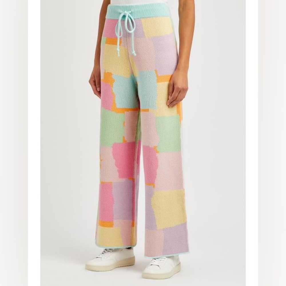 Olivia Rubin
Women's Pink Isobel Colour-blocked Cotton Pants